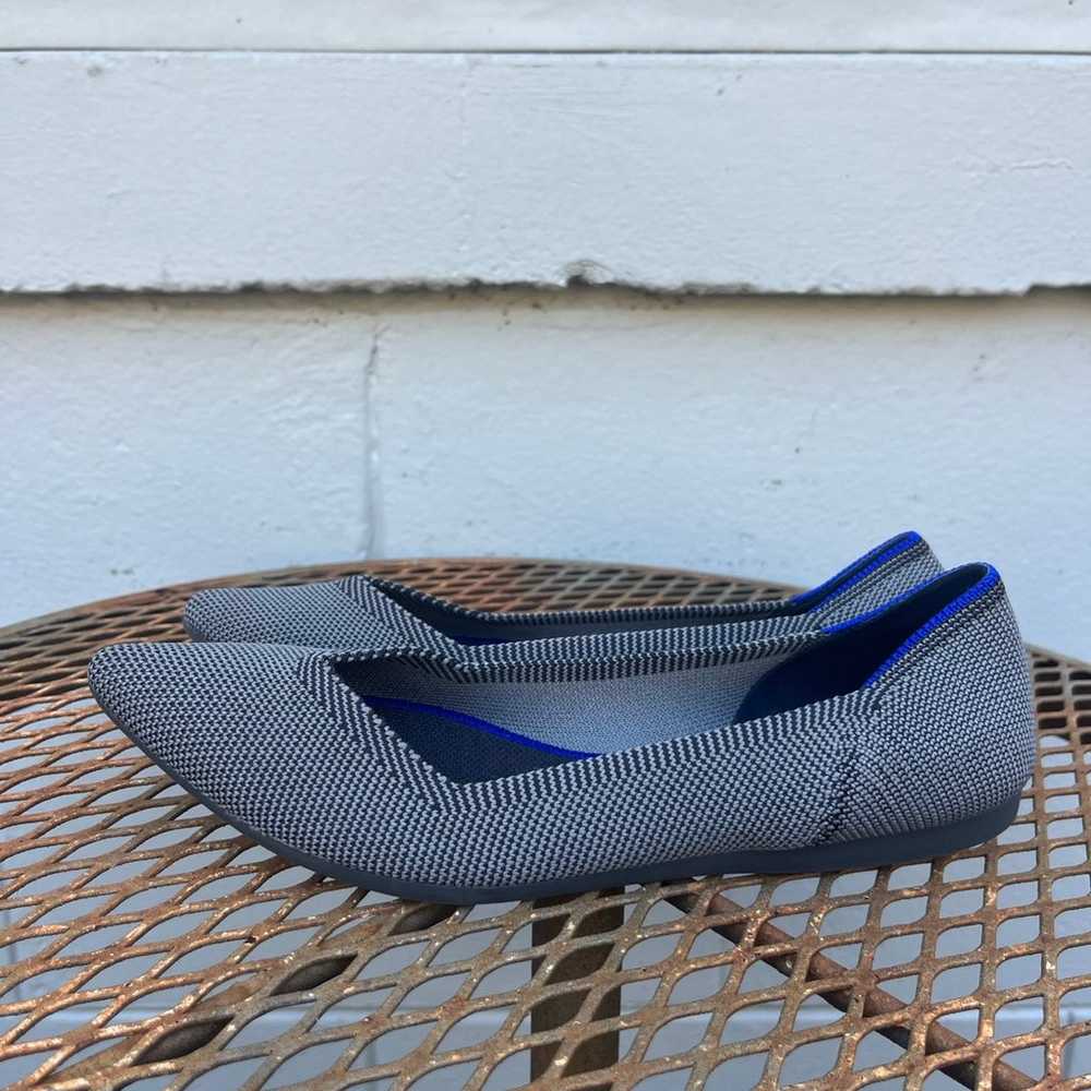 Rothy’s The Point Gray Black Halo Flats Ballet Sl… - image 2