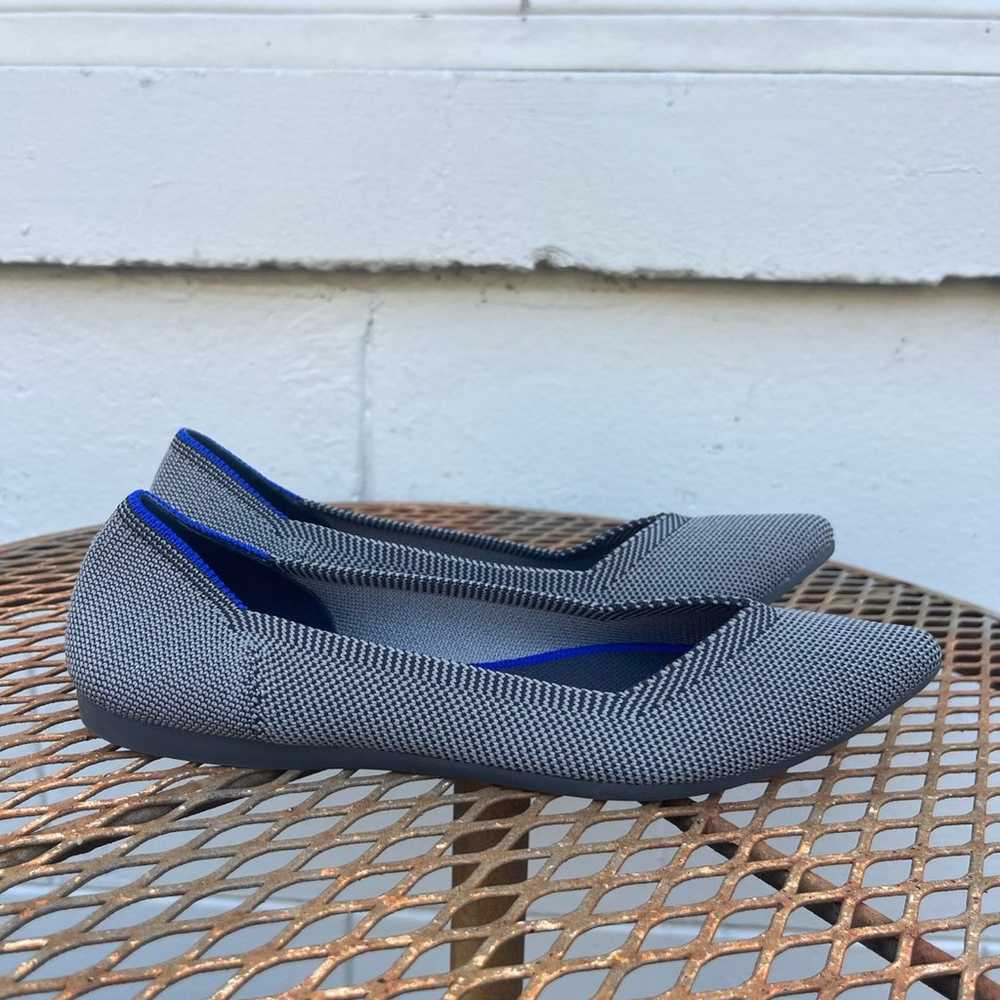 Rothy’s The Point Gray Black Halo Flats Ballet Sl… - image 4