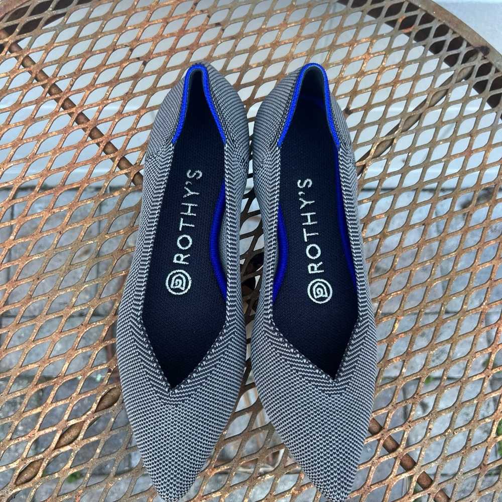 Rothy’s The Point Gray Black Halo Flats Ballet Sl… - image 6
