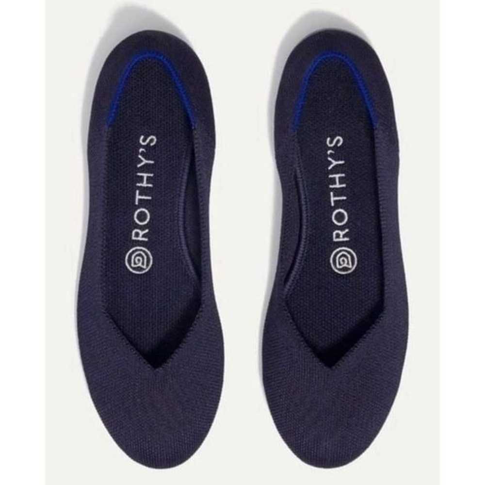 Rothy’s The Round Toe Flat 7 Navy Blue Solid - image 1