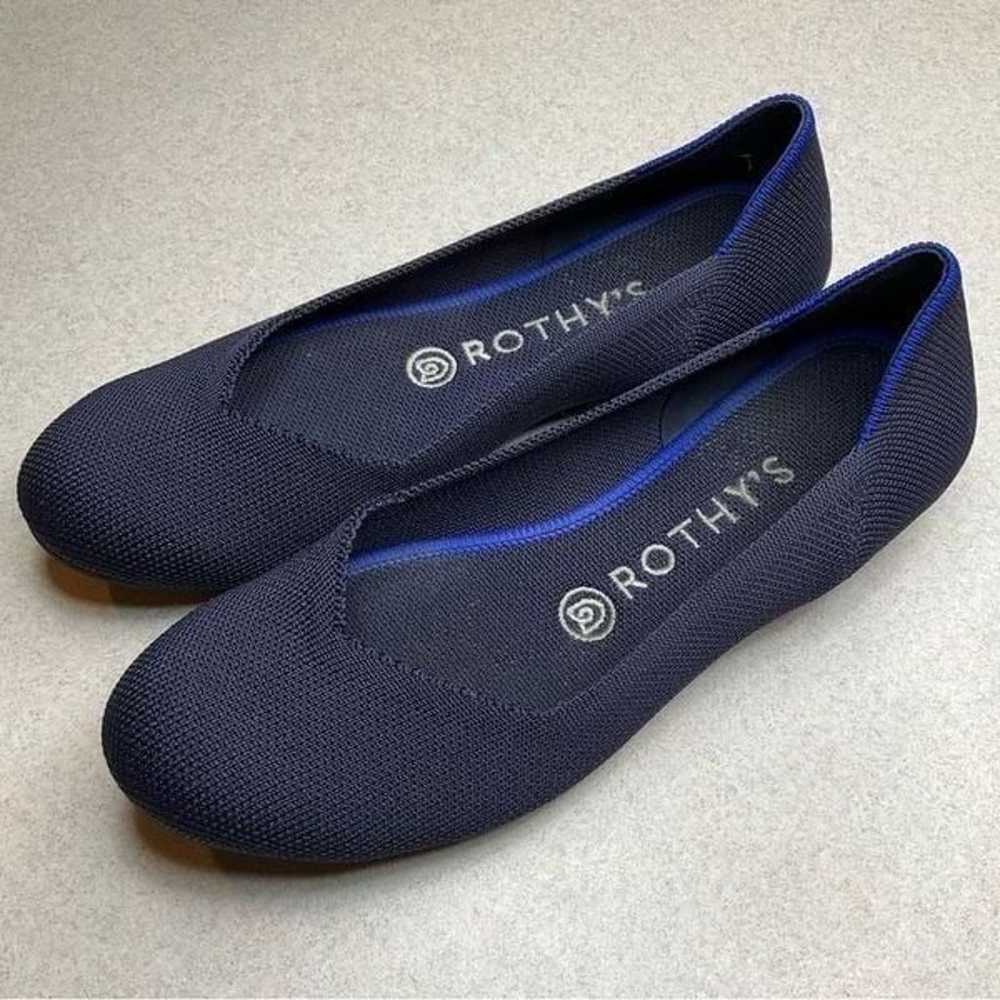 Rothy’s The Round Toe Flat 7 Navy Blue Solid - image 2
