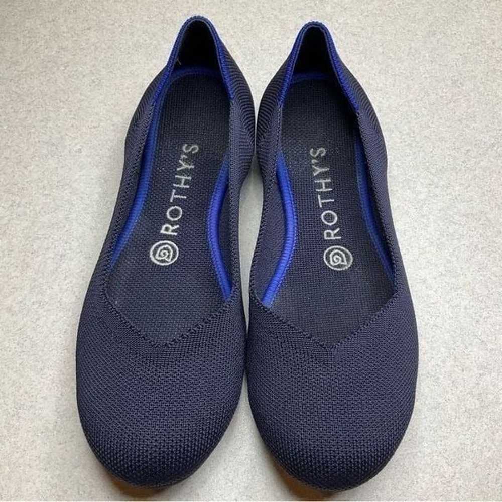 Rothy’s The Round Toe Flat 7 Navy Blue Solid - image 3