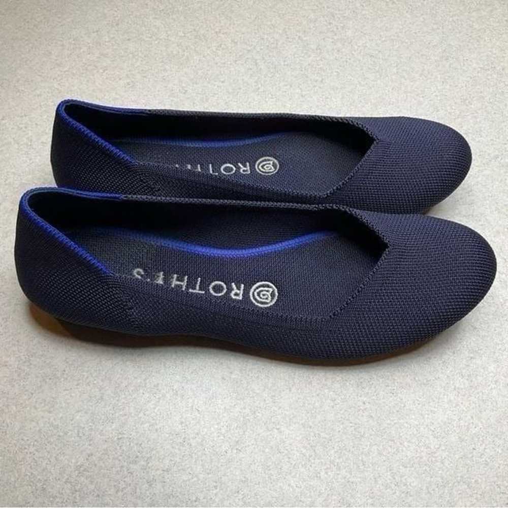 Rothy’s The Round Toe Flat 7 Navy Blue Solid - image 4
