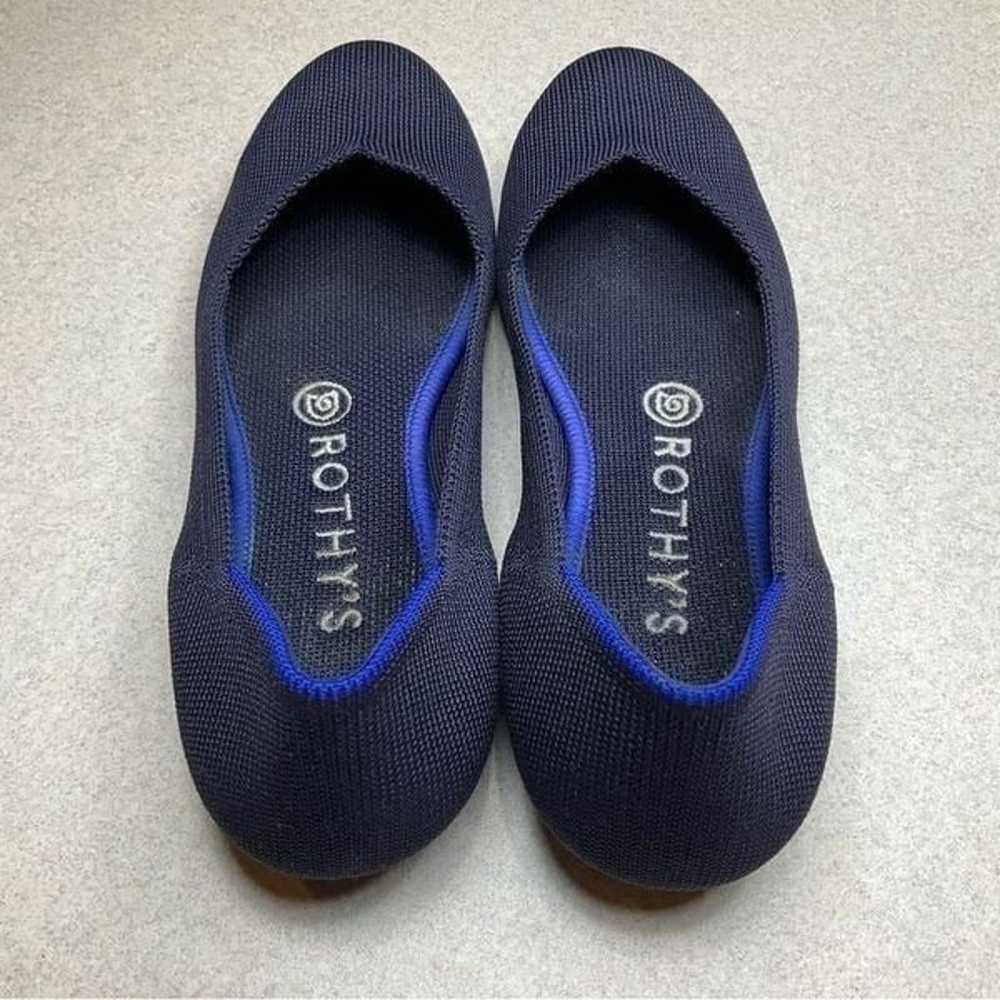 Rothy’s The Round Toe Flat 7 Navy Blue Solid - image 5