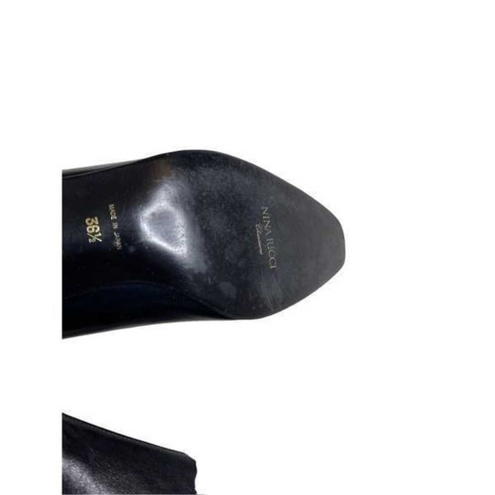 Nina Ricci Women's Black Genuine Leather Pumps He… - image 4