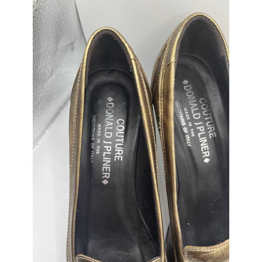 Donald J Pliner Couture Gold Leather Heels 6.5 - image 4