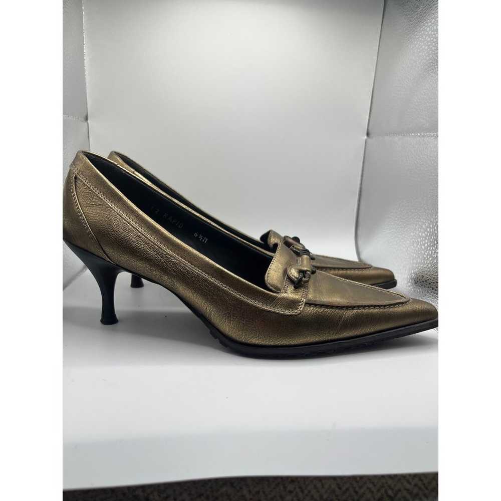 Donald J Pliner Couture Gold Leather Heels 6.5 - image 5