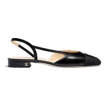 Chanel Slingback leather ballet flats