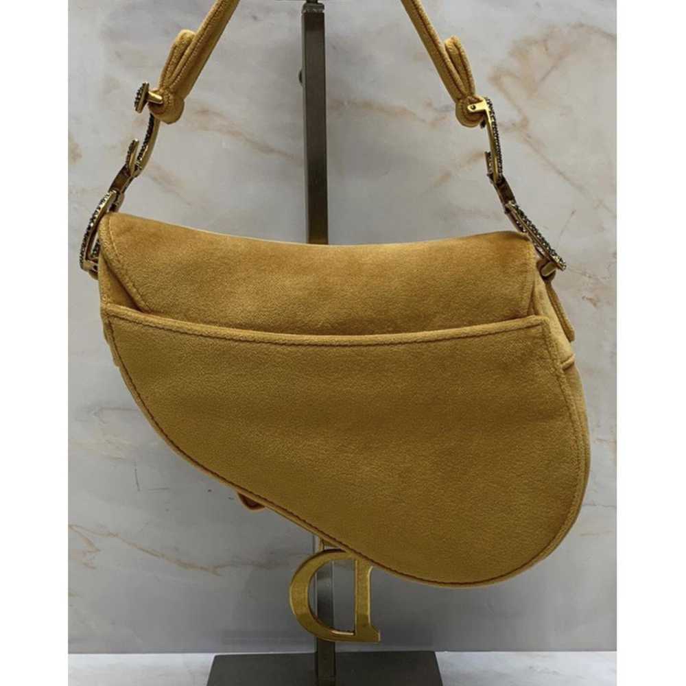 Dior Saddle velvet handbag - image 4