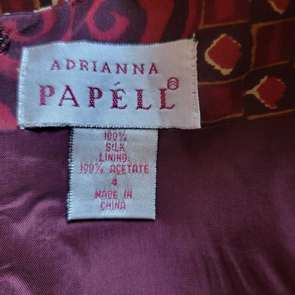 Vintage Adrianna Papell Silk Dress - image 3