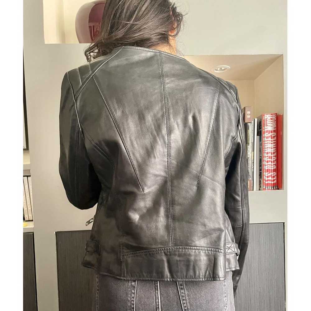 Shine Blossom Leather biker jacket - image 4