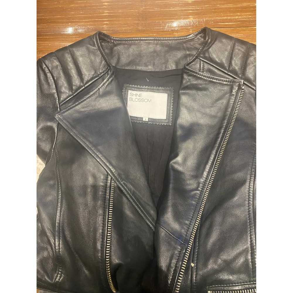 Shine Blossom Leather biker jacket - image 9