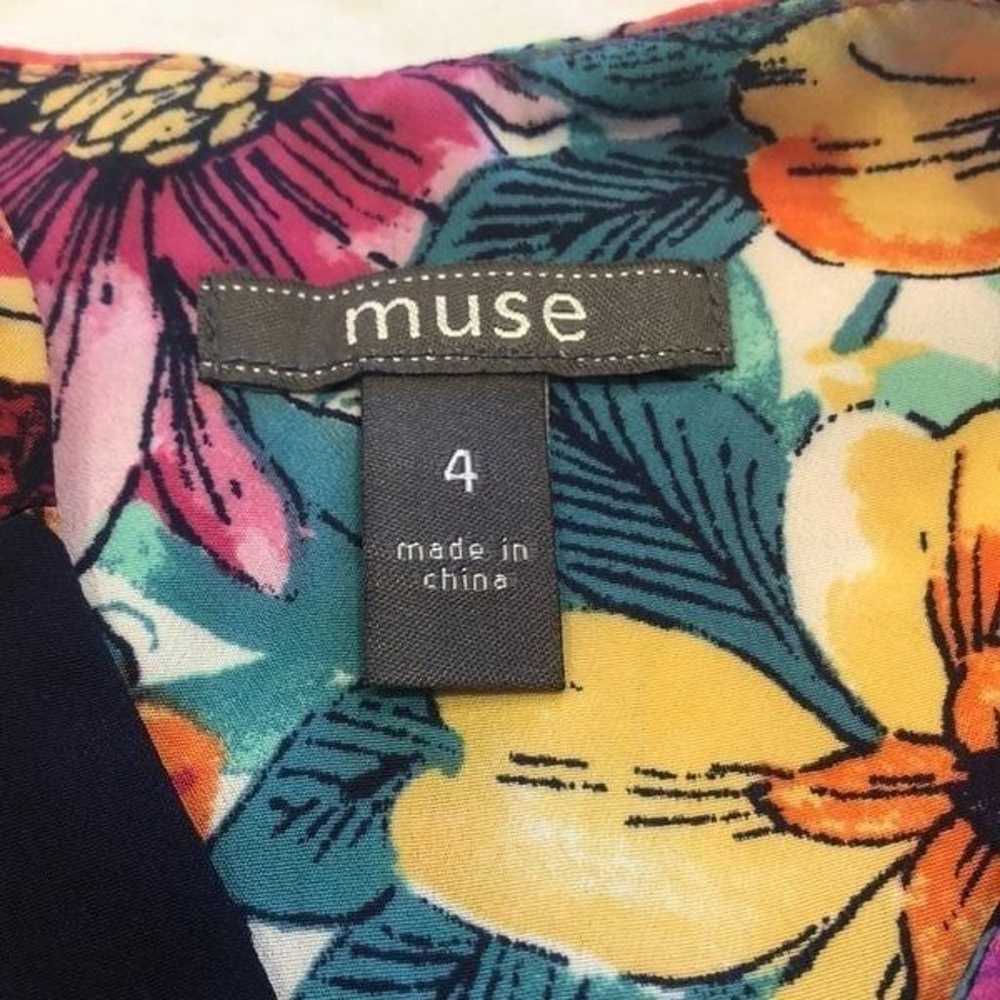 Muse sleeveless midi dress boho multicolored flor… - image 5