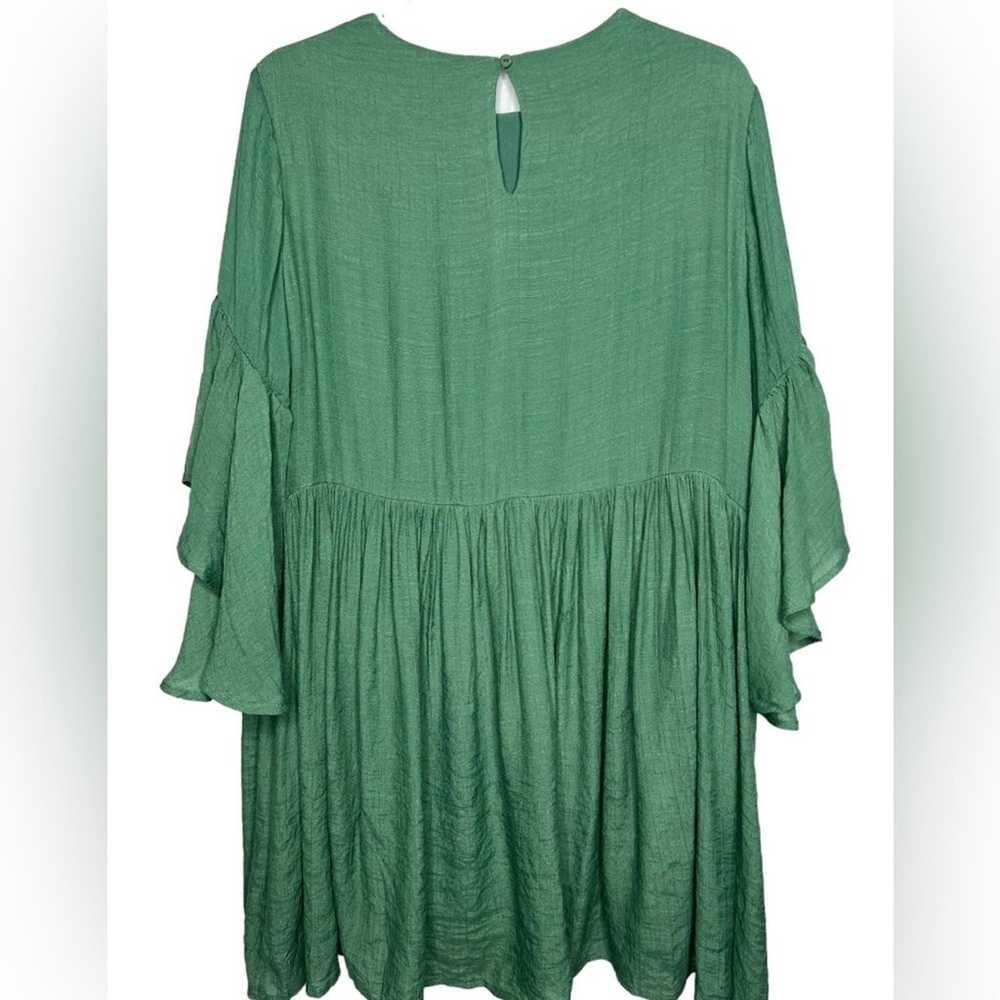 Umgee Bohemian Green Embroidered Bell Sleeves Min… - image 7
