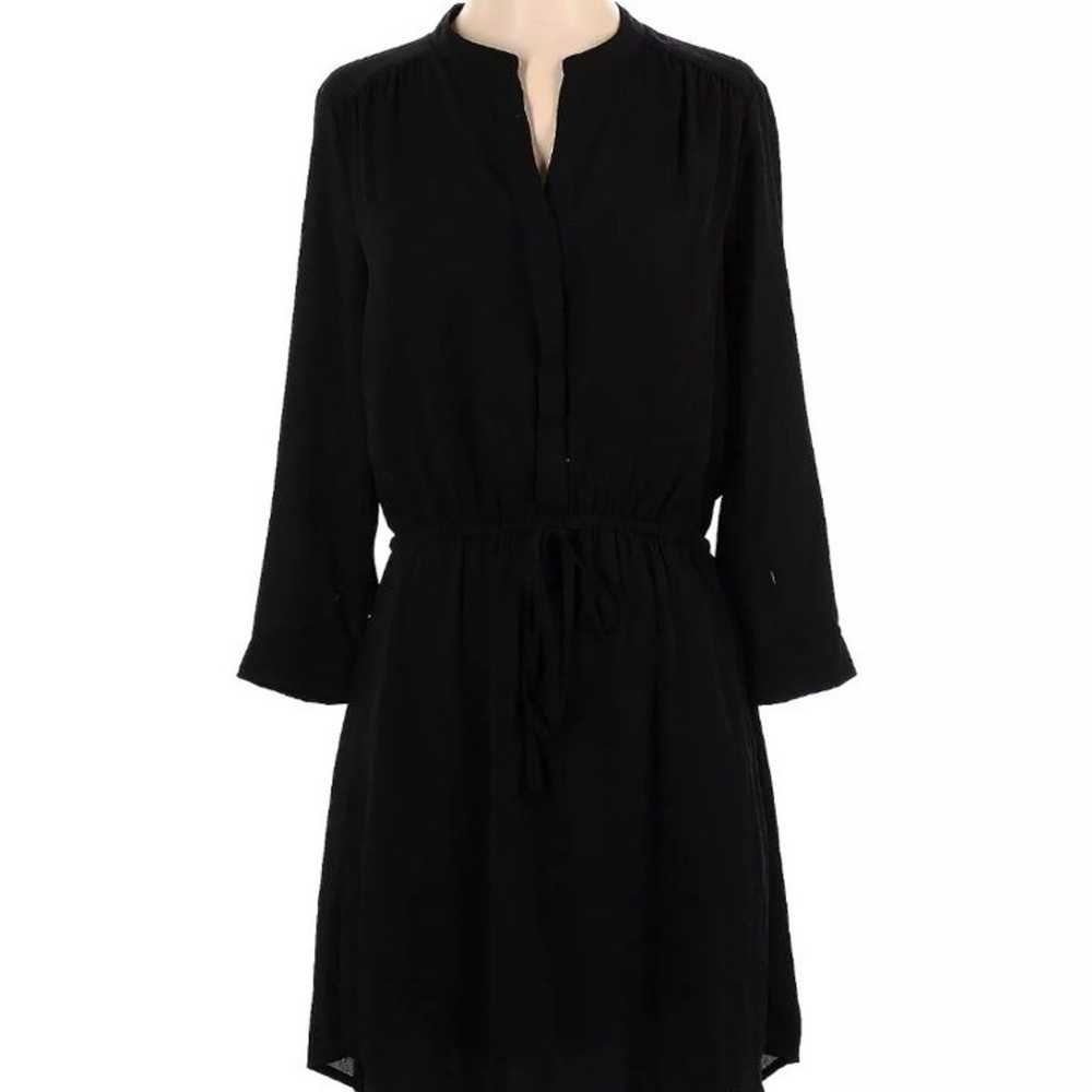 DR2 Black Long-Sleeve Mini Shirt Dress - L - image 3