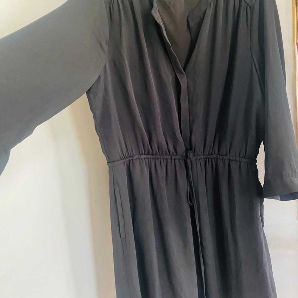 DR2 Black Long-Sleeve Mini Shirt Dress - L - image 4