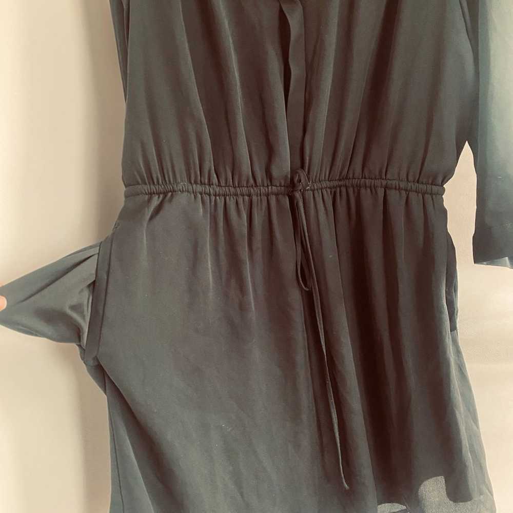 DR2 Black Long-Sleeve Mini Shirt Dress - L - image 5