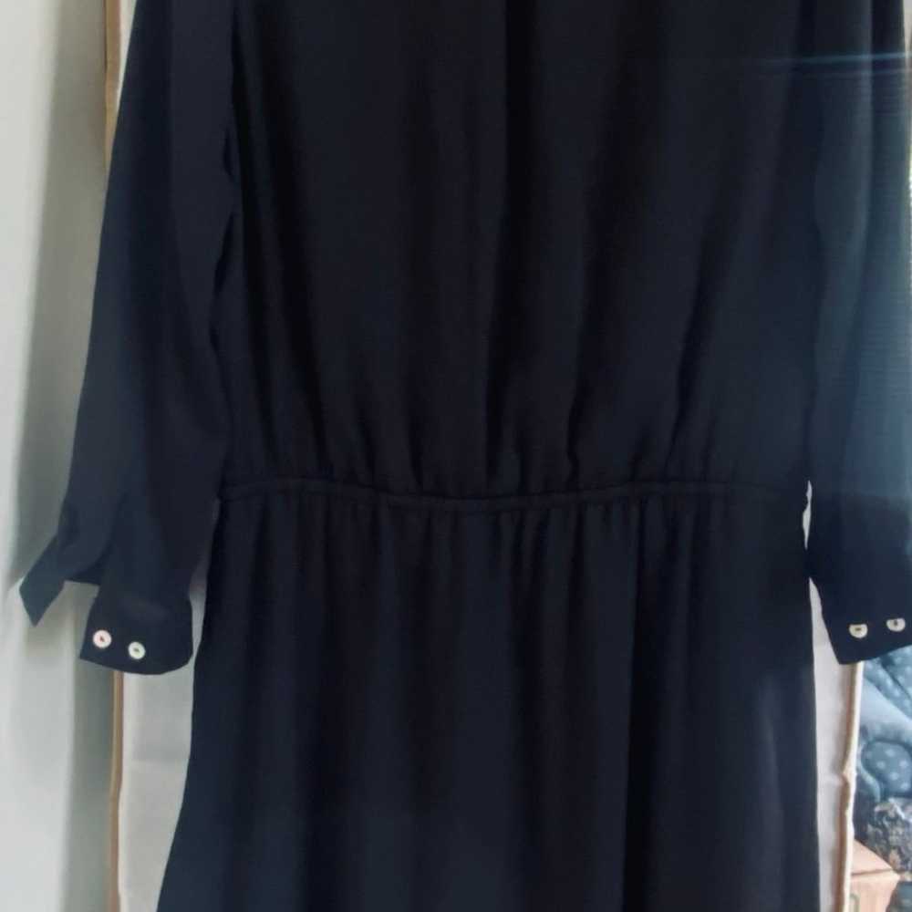 DR2 Black Long-Sleeve Mini Shirt Dress - L - image 6