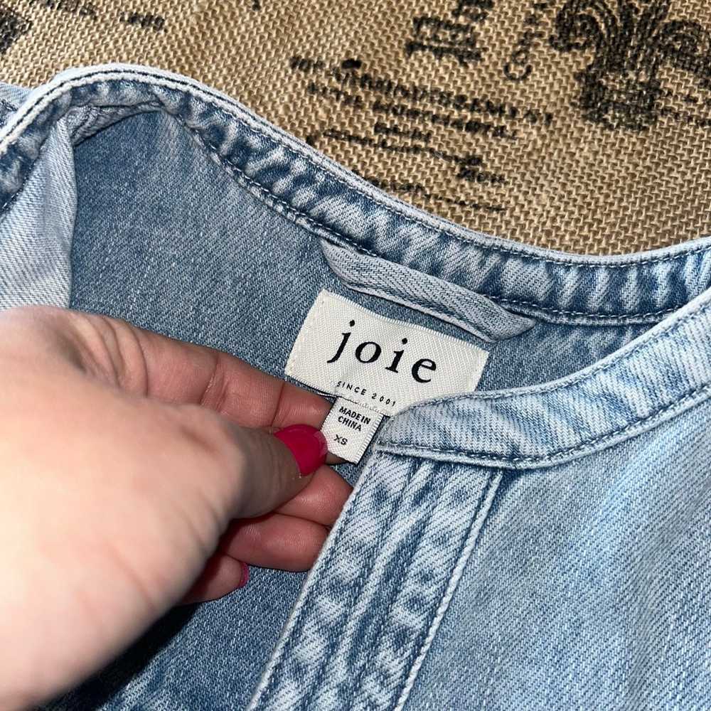 Joie Carline Light Blue Wash Denim Mini Cotton Dr… - image 8