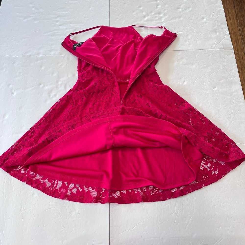 Lulus Raise A Glass Fuchsia Pink Lace Skater Dres… - image 8