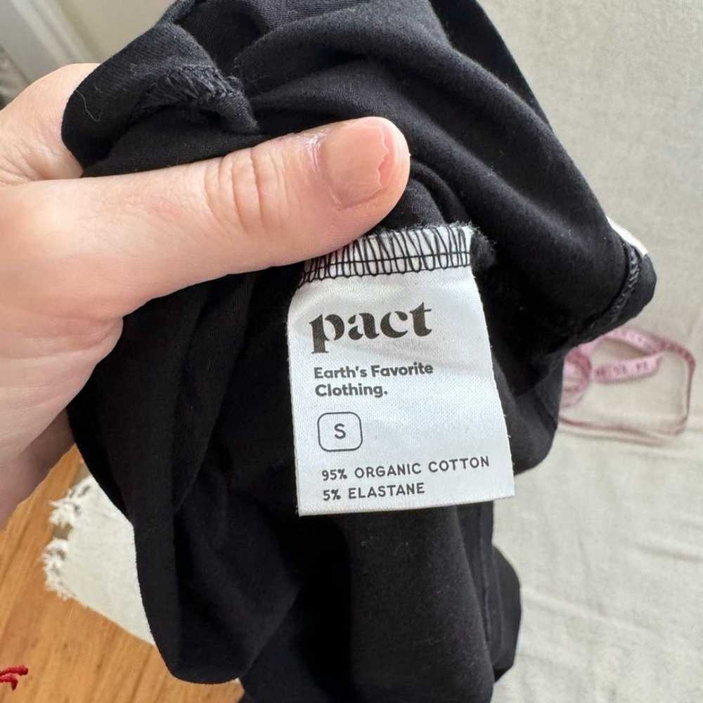 Pact Organic Cotton Henley Dress Small Black Rela… - image 6