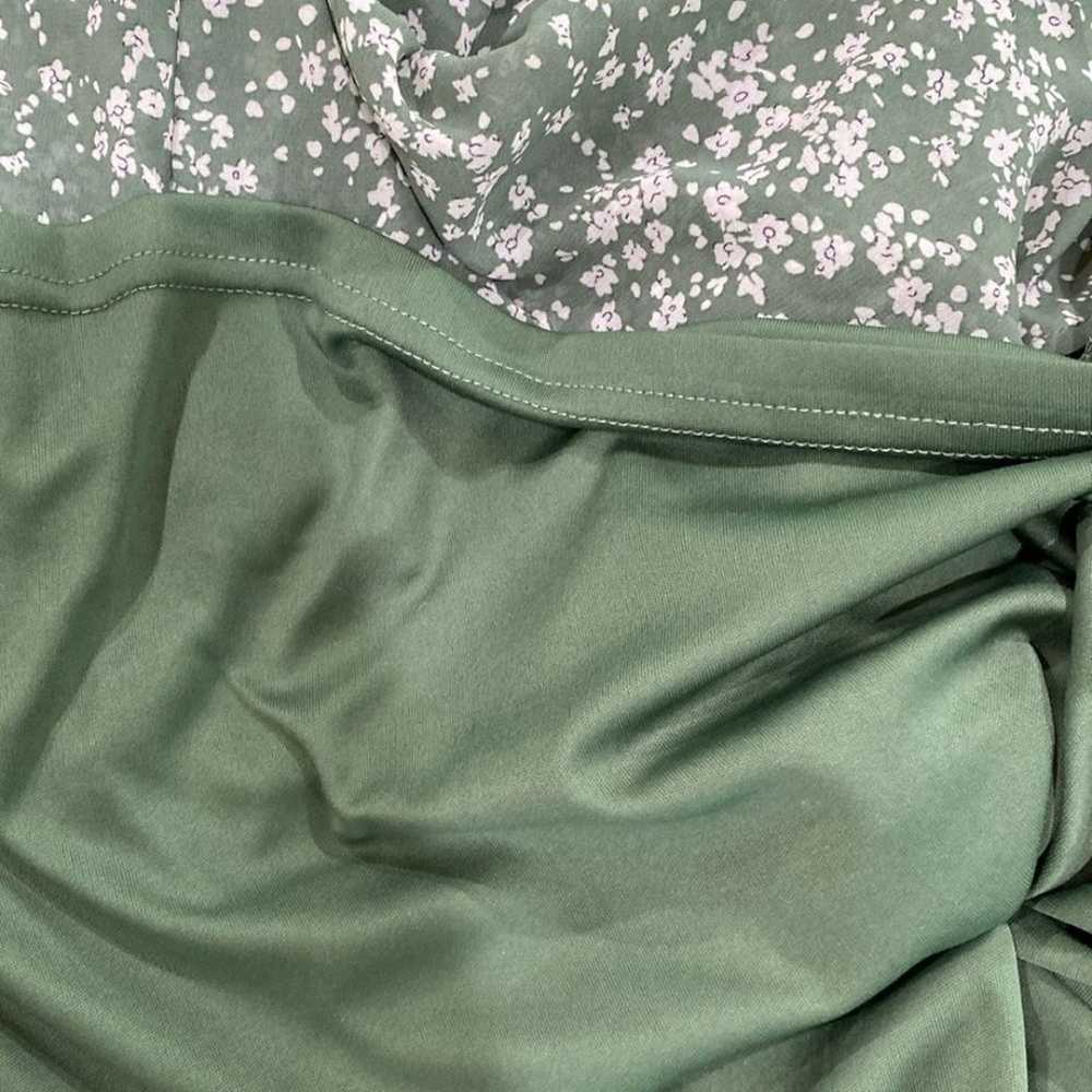 Jodifl green ditsy floral boho dress size small - image 6