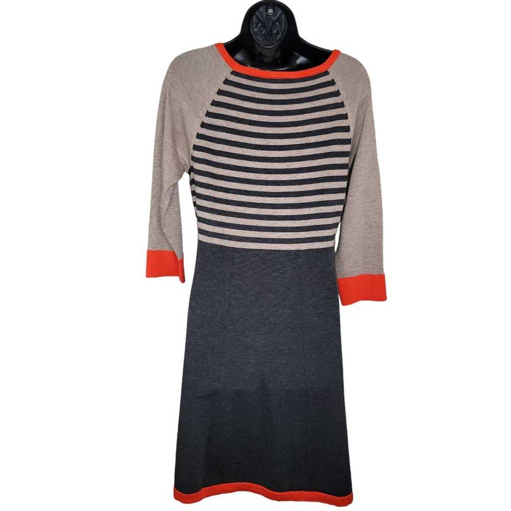 Eliza J Striped knit fit and flare sweater dress … - image 2