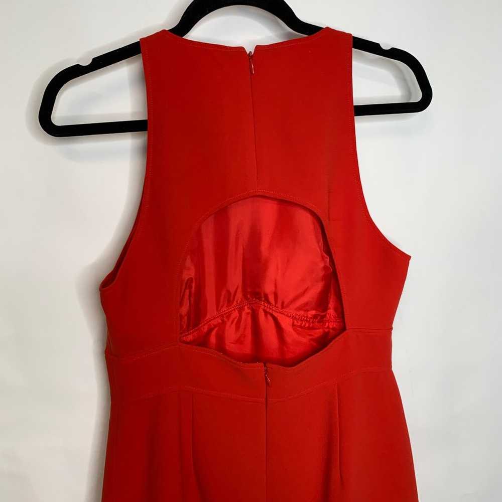 Calvin Klein Red Sheath Dress Back Cut Out Sz 8 - image 3