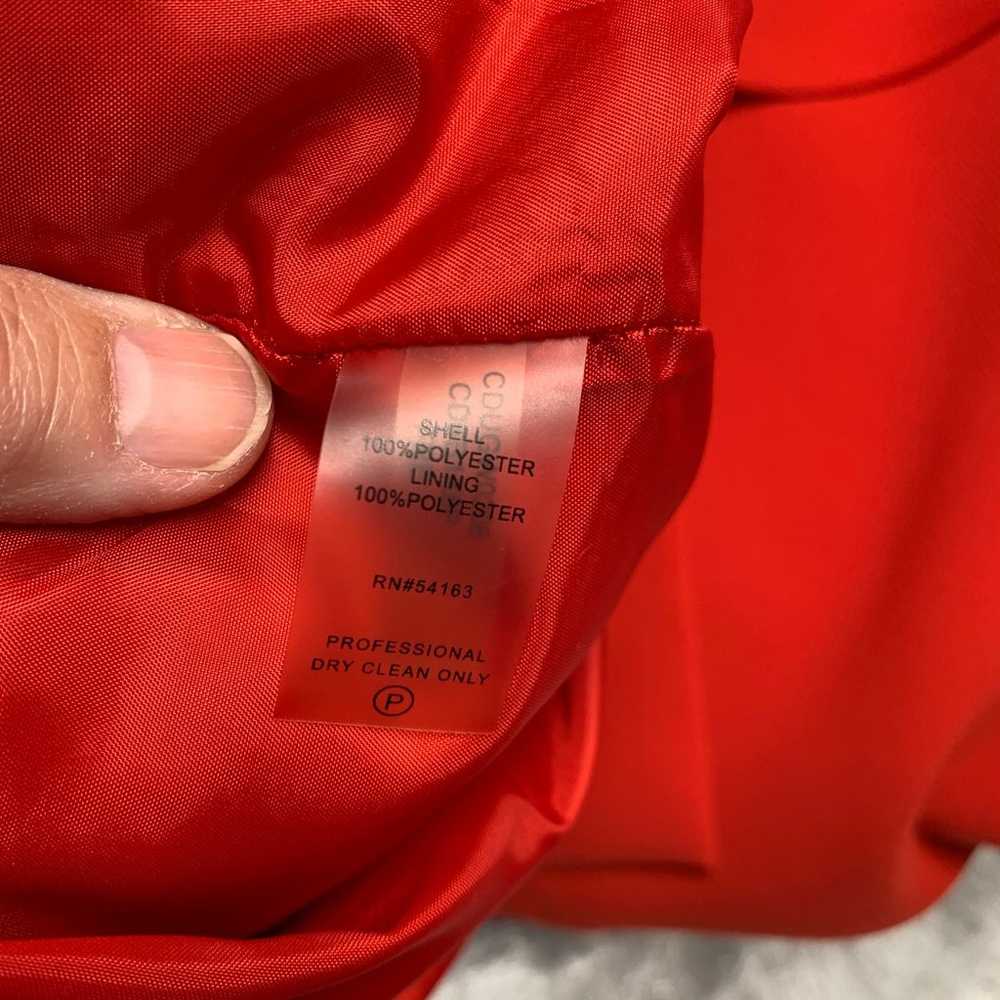 Calvin Klein Red Sheath Dress Back Cut Out Sz 8 - image 5