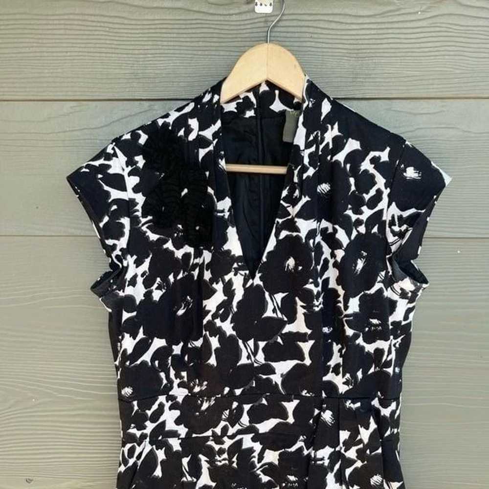 Taylor black and white floral sheath dress - image 2