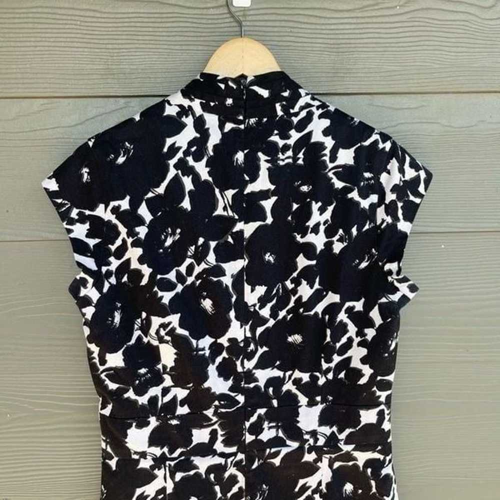 Taylor black and white floral sheath dress - image 5