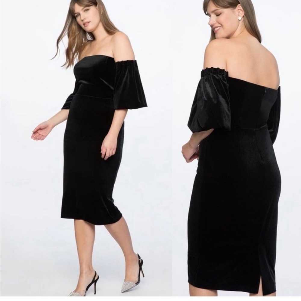 Eloquii size 22 velvet black dress - image 1