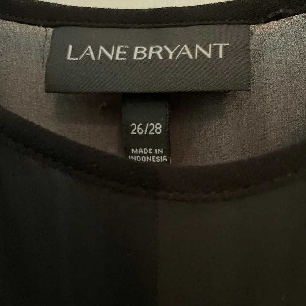 Lane Bryant Black & Ecru Vertical Stripe Chiffon … - image 6
