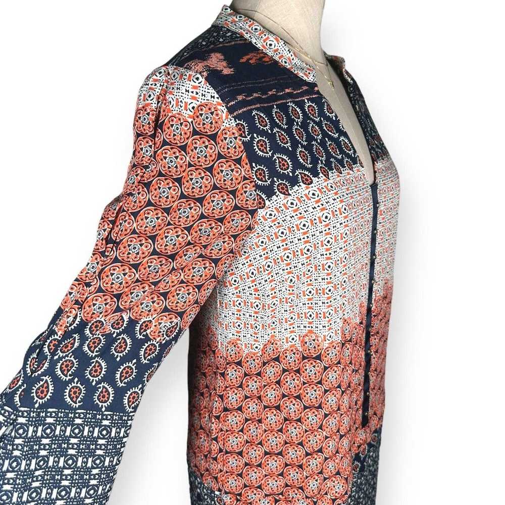 ZARA Tunic Boho Dress 3/4 Sleeve Paisley Geometri… - image 3