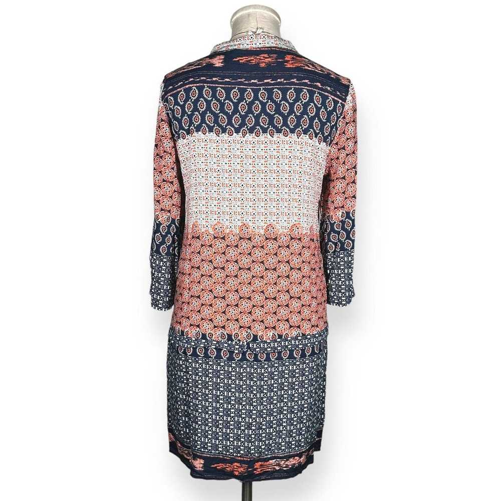 ZARA Tunic Boho Dress 3/4 Sleeve Paisley Geometri… - image 5