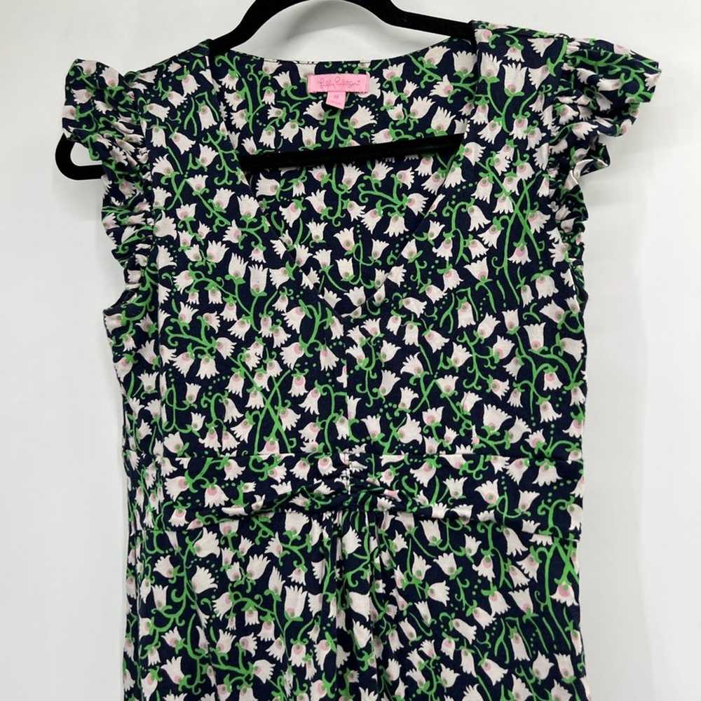Lilly Pulitzer Cherry Bright Navy Valley Girl Flo… - image 2