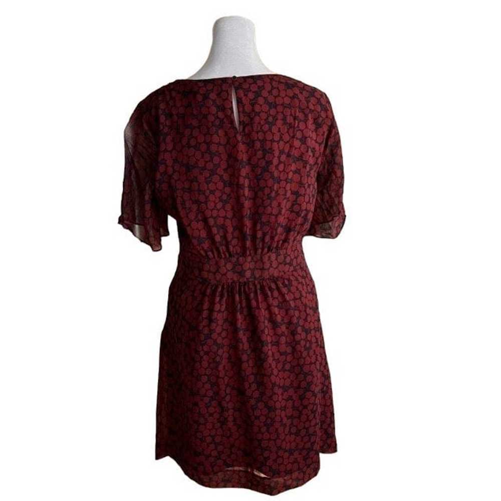 Madewell Burgundy Silk Slowdance Dress Marimba Fl… - image 5