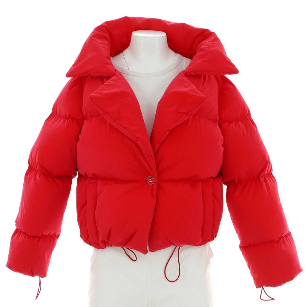 CHANEL Women's Pointed Collar Puffer Jacket Quilt… - image 1