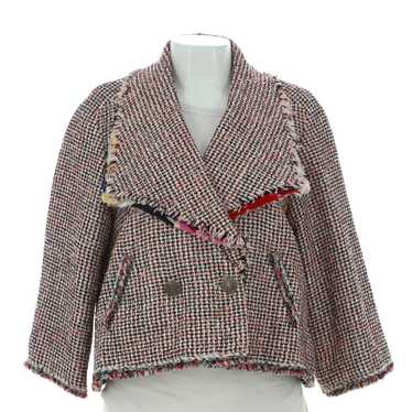 CHANEL Pre-Owned buttoned A-line tweed coat - Brown