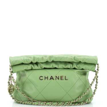 CHANEL 22 Chain Hobo Quilted Caviar Small