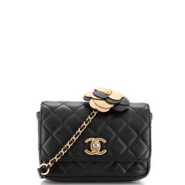 CHANEL Private Affair Camellia Flap Bag Quilted L… - image 1