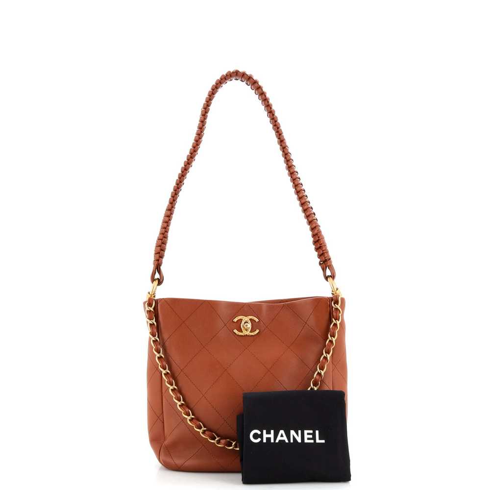 CHANEL Braided Handle Hobo Quilted Lambskin Medium - image 2