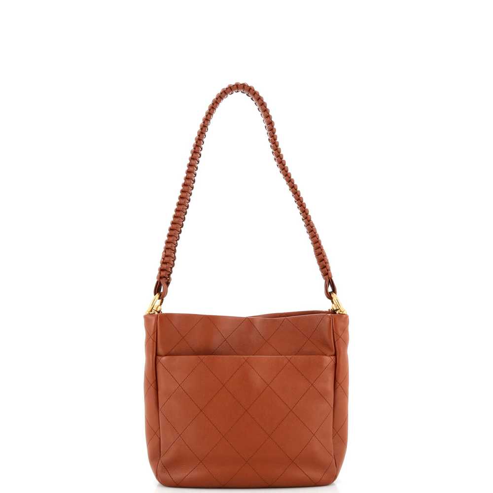 CHANEL Braided Handle Hobo Quilted Lambskin Medium - image 4