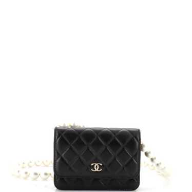 CHANEL Pearl Strap CC Wallet on Chain Quilted Calf