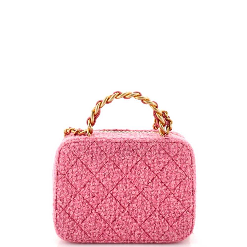 CHANEL Woven Chain Top Handle Vanity Case Quilted… - image 3