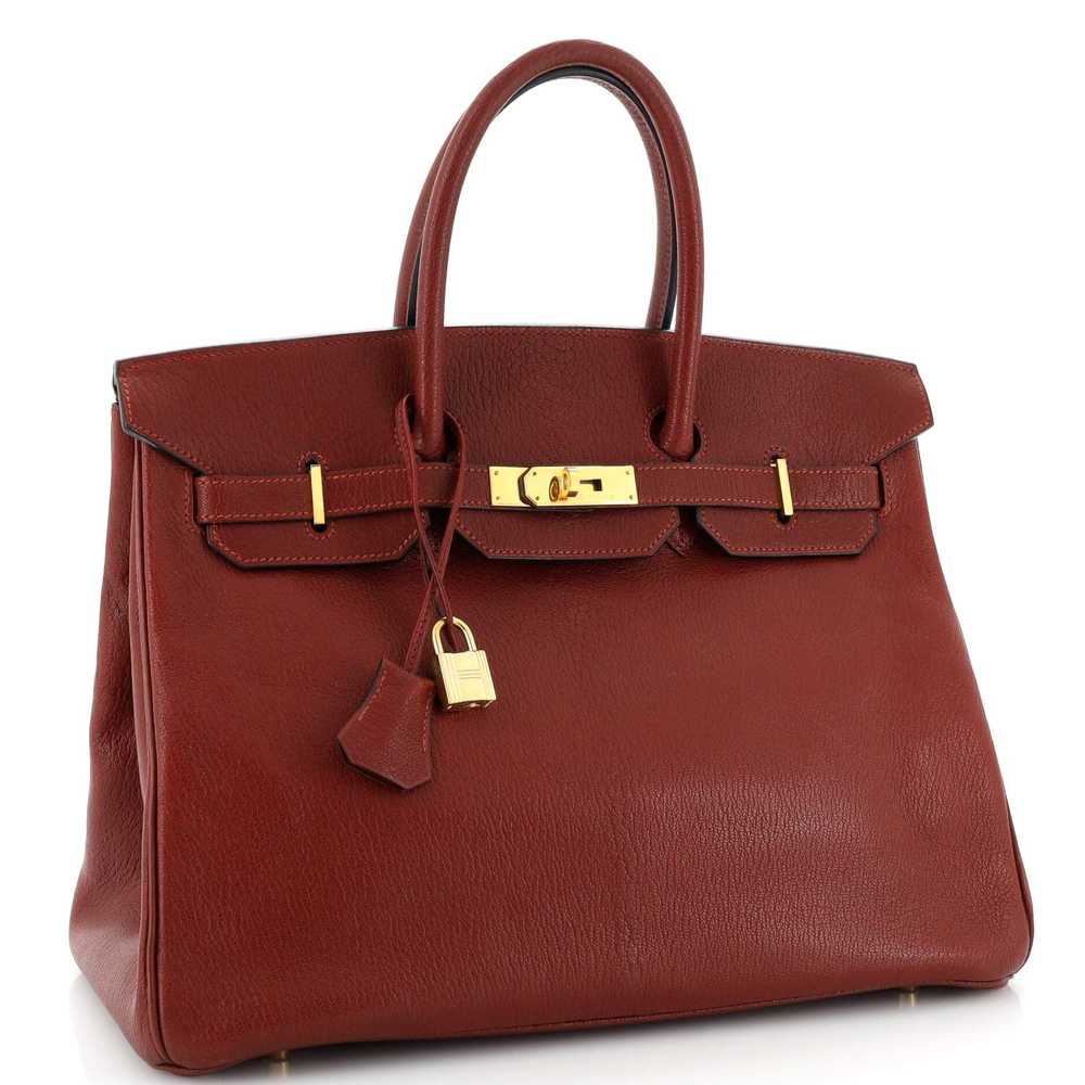 Hermes Birkin Handbag Rouge H Chevre de Coromande… - image 3