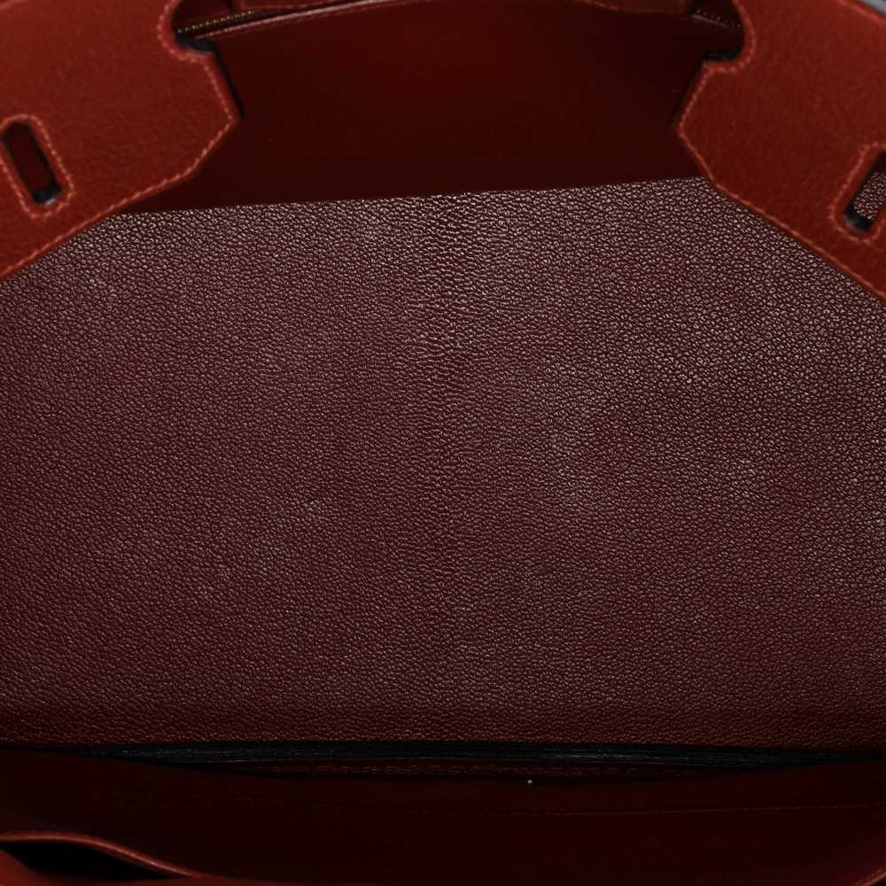 Hermes Birkin Handbag Rouge H Chevre de Coromande… - image 6