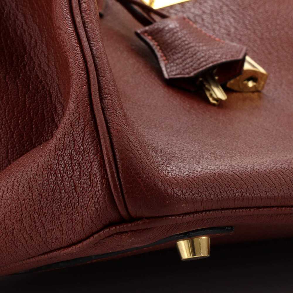 Hermes Birkin Handbag Rouge H Chevre de Coromande… - image 8