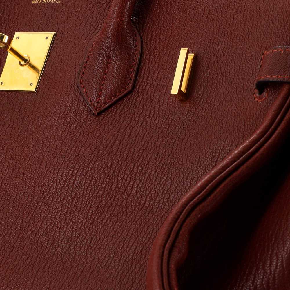 Hermes Birkin Handbag Rouge H Chevre de Coromande… - image 9
