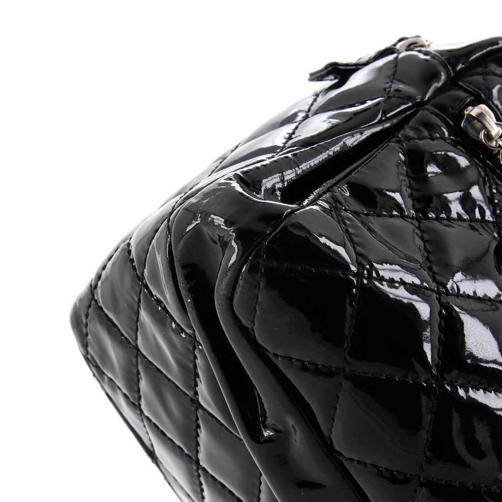 CHANEL Front Zip Bowler Bag Quilted Patent Small - image 7